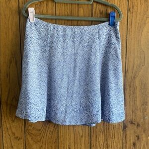 Abercrombie & Fitch Light Blue Floral Mini Skirt